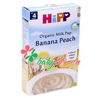 Bột dinh dưỡng HiPP sữa, chuối, đào 250g