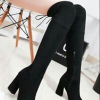 Bốt  đùi  đế vuông