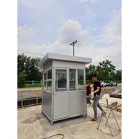 Bốt gác thép nhôm màu bạc kích thước 1,5m x 1,5m x Cao 2,4m