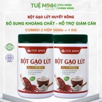 Bột gạo lứt giảm cân Tuệ Minh, bột gạo lứt đỏ huyết rồng 2 hộp 500g - 1kg