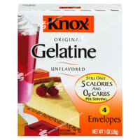Bột Gelatine Không Mùi Vị Knox Original Gelatine Unflavored, Hộp 28g (1 Oz.), 4 Gói