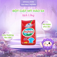 Bột Giặt 5X Vượt Trội Mỹ Hảo Trắng Sạch Hương Nước Hoa Chính Hãng 1,5Kg/3Kg/6Kg -  làm sạch sâu, loại bỏ các vết bẩn