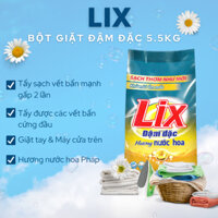 Bột Giặt LIX Đậm Đặc Hương Nước Hoa 5.5KG Loại Bỏ Ẩm Mốc Làm Sạch Mọi Vết Bẩn Cứng Đầu-Lixco Việtnam