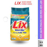 Bột Giặt LIX Đậm Đặc Hương Nước Hoa 5.5KG Loại Bỏ Ẩm Mốc Làm Sạch Mọi Vết Bẩn Cứng Đầu-Lixco Việtnam bột  giặt