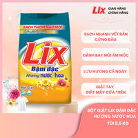 Bột giặt Lix đậm đặc hương nước hoa thơm mát 5,5 Kg PD575 giúp loại bỏ ẩm mốc làm sạch mọi vết bẩn cứng đầu giữ quần áo