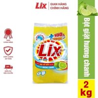 BỘT GIẶT LIX EXTRA CHANH 2KG EC200 TẨY SẠCH VẾT BẨN MẠNH GẤP 2 LẦN, LƯU LẠI HƯƠNG THƠM TRÊN ÁO QUẦN, TỎA NGÁT HƯƠNG CHAN