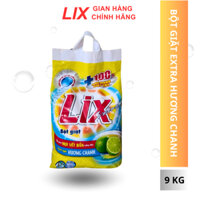 Bột Giặt LIX Extra Hương Chanh 9Kg - Tẩy Sạch Vết Bẩn Cực Mạnh  Làm Sạch Cực Nhanh - Lixco Việt Nam bột  giặt