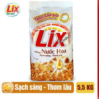 Bột Giặt LIX Extra Hương Nước Hoa 5.5Kg EH055 - Tăng Gấp Đôi Sức Mạnh Giặt Tẩy