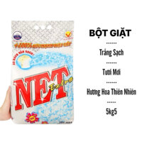 Bột giặt Net Extra 5kg5 hương hoa thiên nhiên 100% sức mạnh giặt tẩy trắng sạch tươi mới