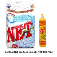 Bột Giặt Net Hoa Sứ Bịch 5.5kg (Tặng Kèm Nước Rửa Chén 777ml)