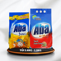 Bột giặt nhiệt ABA túi 2.9kg Sạch tinh tươm Xà bông giặt đồ A3 túi 2.6kg Junco hương hoa cho giặt tay, giặt máy