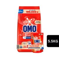 Bột giặt Omo 5,5 kg + túi NG Omo matic cửa trên 412g/2