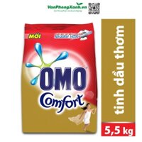 Bột giặt OMO + Comfort hương tinh dầu thơm nồng nàn 5,5kg (Gói)