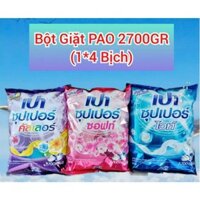 Bột giặt PAO 2,7 kg Thái Lan - Xanh, Hồng, Tím - Diệt khuẩn,  trắng sáng, Làm mềm vải, Lưu hương  lâu[ SHOP ANH BA HƯNG