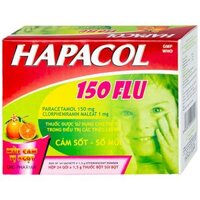 Bột Hapacol 150 Flu DHG giảm đau, hạ sốt (24 gói)