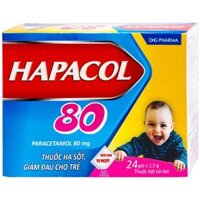 Bột Hapacol 80 DHG giảm đau, hạ sốt (24 gói)