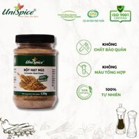 Bột Hạt Mùi Unispice Bột Hạt Ngò Rí Lọ 120g- Gia Vị Tự Nhiên
