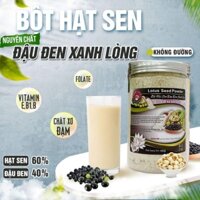 BỘT HẠT SEN ĐẬU ĐEN XANH LÒNG NGUYÊN CHẤT KHÔNG ĐƯỜNG SENFARM 400G