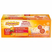 Bột hòa tan vitamin C tổng hợp Emergen-C Vitamin C 1000mg 120 gói (3 vị: Orange, Raspberry, Tangerine)
