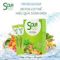 Bột Hỗn Hợp Rau Củ Quả SolfiGreen Detox nhập khẩu 150g (15g x 10 gói) Thanh Lọc Thải Độc Cơ Thể