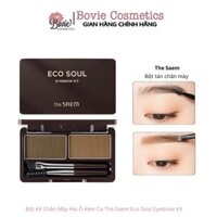 Bột Kẻ Chân Mày The Saem Eco Soul Eyebrow Kit 2 Ô Kèm Cọ 5g