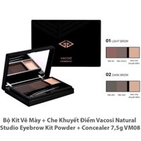 BỘT KẺ CHÂN MÀY VACOSI NATURAL STUDIO EYEBROW KIT