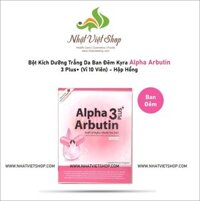 Bột Kích Dưỡng Trắng Da Ban Đêm Kyra Alpha Arbutin 3 Plus+ (Vỉ 10 Viên) - Hộp Hồng