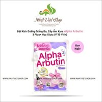 Bột Kích Dưỡng Trắng Da, Cấp Ẩm Kyra Alpha Arbutin 3 Plus+ Hya Gluta (Vỉ 10 Viên)