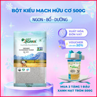 Bột Kiều Mạch Buckwheat Flour Hữu Cơ Just Organik Nhập Khẩu Ấn Độ ăn Dặm Cho Bé Tốt Cho Mẹ Bầu 500g