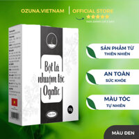Bột Lá Nhuộm Tóc Ogatic phủ bạc tóc từ thiên nhiên an toàn không hóa chất thuốc nhuộm tóc màu đen