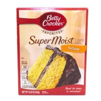 Bột Làm Bánh Betty Crocker Super Moist Cake Mix Yellow 432g Chính Hãng Của Mỹ