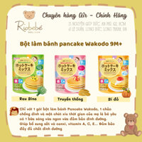 Bột làm bánh Pancake Wakodo Nhật cực kì đơn giản cho bé ăn dặm từ 9 tháng trở lên (9M+) [Hàng chuẩn Air - Nội địa Nhật]