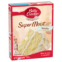 Bột Làm Bánh Pha Sẵn Vị Vani Betty Crocker™ Super Moist™ Favorites Vanilla Cake Mix, Hộp 432g (15.25 Oz.)