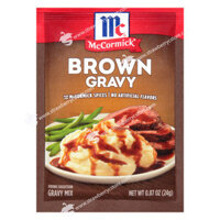 Bột Làm Nước Sốt Nâu, Chấm Thịt Nướng, Rán McCormick Brown Gravy Mix Seasoning, Gói 24g (0.87 Oz.)