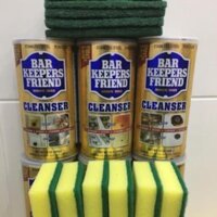 Bột làm sạch thần thánh - Bar keepers friend - sạch kính, vòi, xoong nồi, vết ố,... NK Mỹ