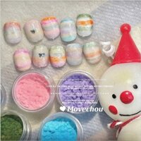Bột lông, bột nhung trang trí móng hiệu ứng style Hàn