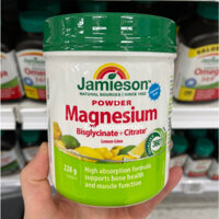 Bột magie Jamieson Magnesium bisglycinate + Citrate, hộp 228G