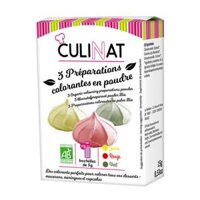 Bột Màu Thực Phẩm Hữu Cơ, 3 Poudres Colorantes Bio, Food & Frosting Colour, 0.53 oz (15g) - CULINAT