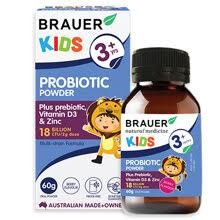 Bột men vi sinh cho trẻ trên 3 tuổi Brauer Kids Probiotic Powder 60g