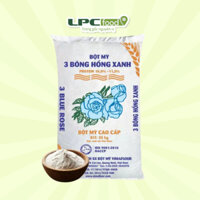 Bột mì 3 bông hồng xanh bao 25kg - bột làm bánh bao, bánh mì - LPCfood