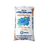 Bột mì 3 bông hồng xanh, bột mì số 11 làm bánh bao (nguyên bao 25kg)  - AmberShopVN