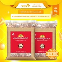 Bột mì nguyên cám Ấn Độ AASHIRVAAD Whole wheat flour/ Atta 5kg