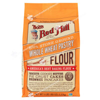 Bột Mì Nguyên Cám Lúa Mì Mềm Bob's Red Mill 100% Stone Ground Whole Wheat Pastry Flour, Gói 2.27 Kg (80 Oz.) 5 Lb.