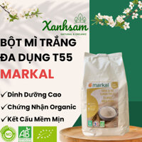 BỘT MÌ TRẮNG ĐA DỤNG HỮU CƠ T55 - 1kg - MARKAL - EU ORGANIC - XANHSAM NATURAL & ORGANIC.
