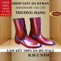 Bốt nam,giày cao cổ khóa kéo mã K125,chất liệu da bò nhập khẩu cao cấp với 2 màu đen và nâu,phong cách miền tây nước mỹ.