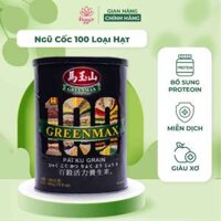 Bột ngũ cốc dinh dưỡng 100 vị hạt Greenmax Đài Loan bổ sung dưỡng chất, lợi sữa sau sinh Lon 450gr