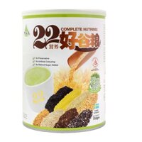 Bột ngũ cốc dinh dưỡng 22 Complete Nutrimix - Wheat Grass (Mầm lúa mì) Lon 750gr có canxi hỗ trợ xương và răng chắc khỏe