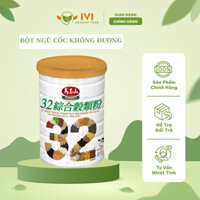 Bột ngũ cốc không đường GREENMAX Đài Loan  dành cho người ăn chay 32 loại hạt (dạng Lon 450gr)