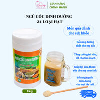 Bột ngũ cốc từ 24 loại hạt (bổ sung dinh dưỡng, tốt cho mẹ bầu, lợi sữa, không có đậu nành) hộp 1kg