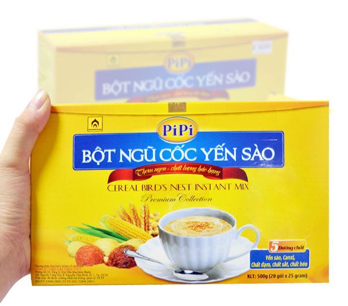 Bột ngũ cốc yến sào PiPi hộp 20 gói Y084